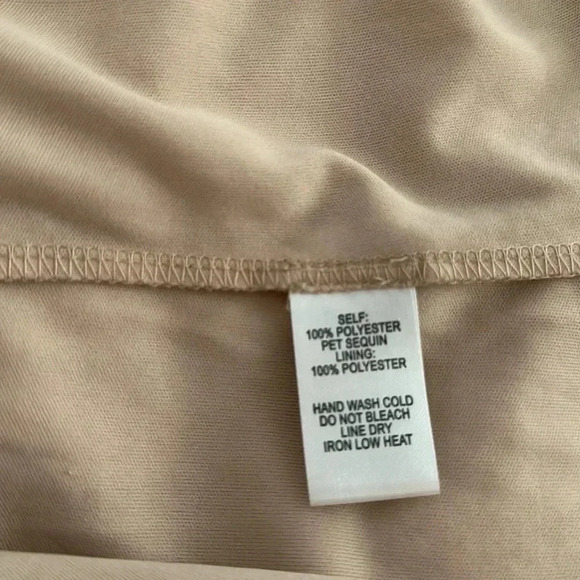 Lulus XL Light Up the Light Champagne sequin shift dress - Picture 4 of 5